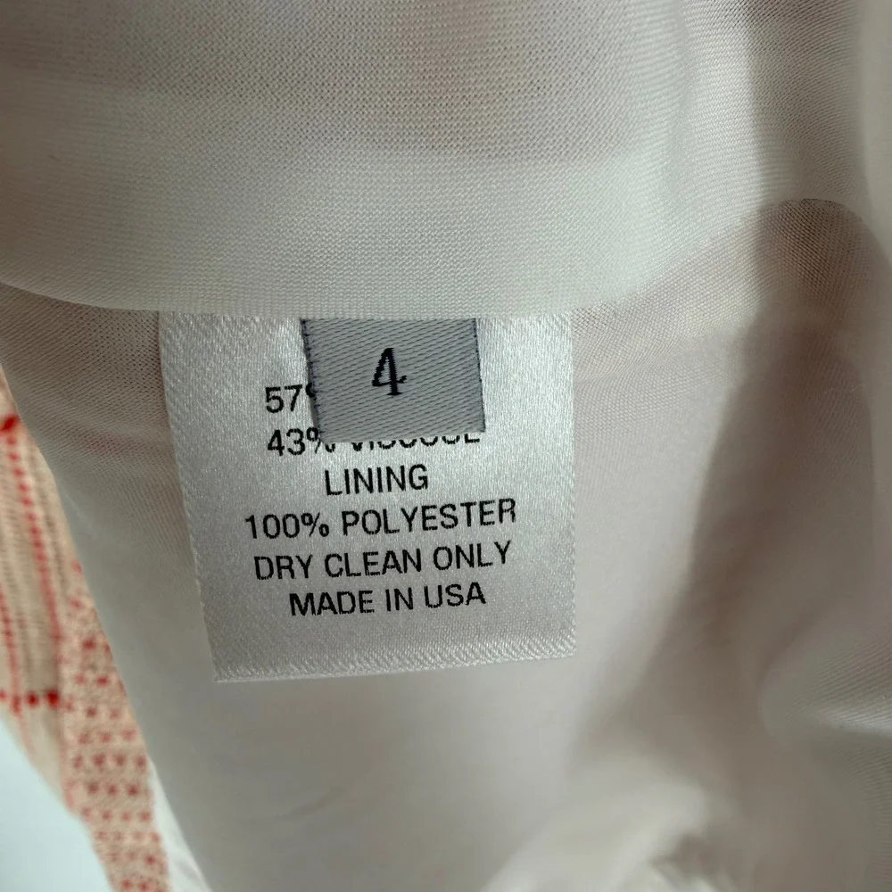 PEARL BY LELA ROSE SPRING TWEED TIERED DRESS FIT &‎ FLARE COQUETTE PREPPY SIZE 4
